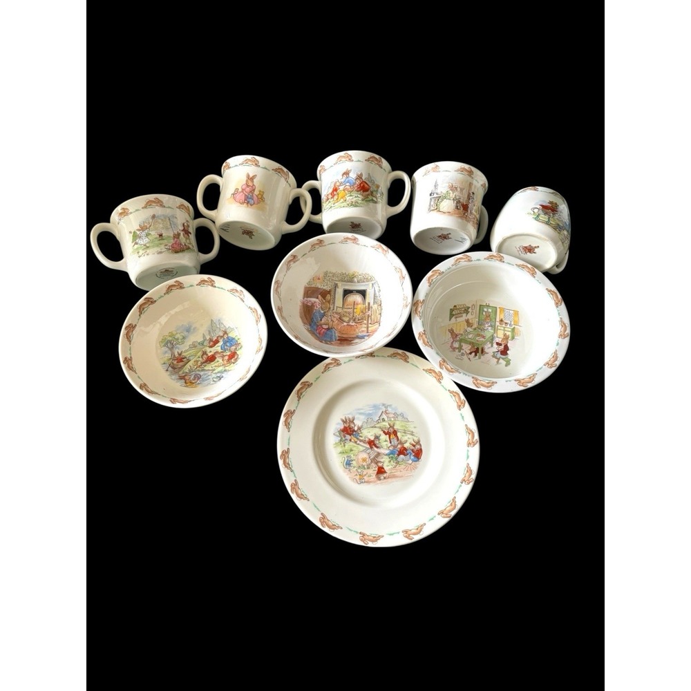 Vintage 50's/60's Royal Doulton‎ Bunnykins Fine China Children's 9 Piece